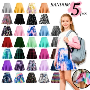 Random 5colors Girls Summer Holidays Skorts