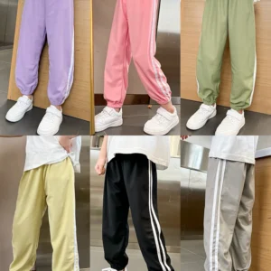 1/3 Pieces Children's summer solid color basic sports pants