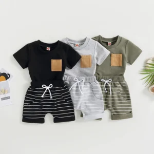 0-4Years Baby Kids Boys 2Pcs Summer Set