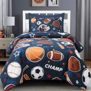 Comforter Set for Boys-5 Pieces Sports Glow in the Dark